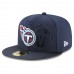 Men's Tennessee Titans New Era Navy Custom On-Field 59FIFTY Structured Fitted Hat 2496986